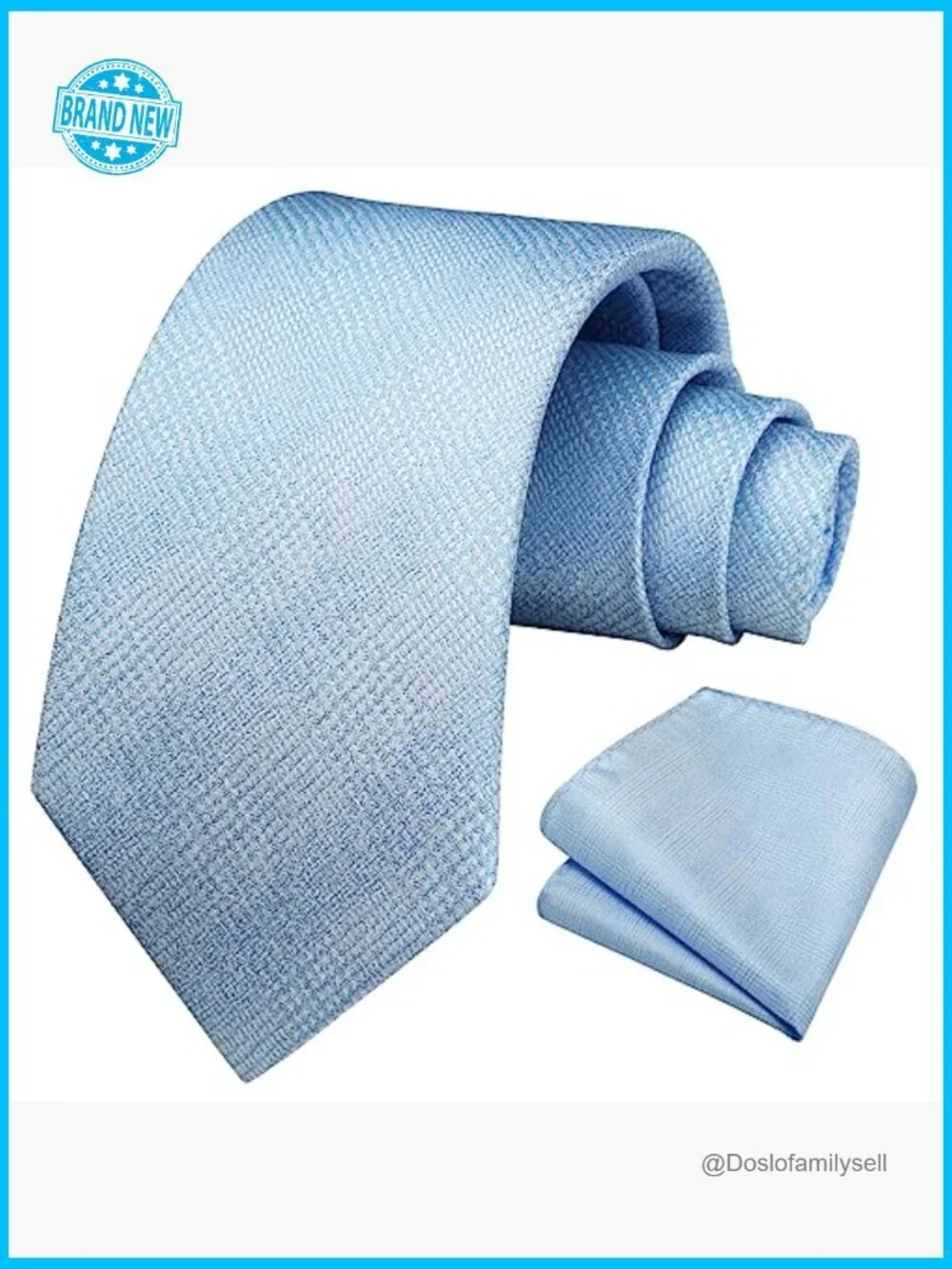Classic Woven Formal Tie and Pocket Square Set Elegant Wedding Party